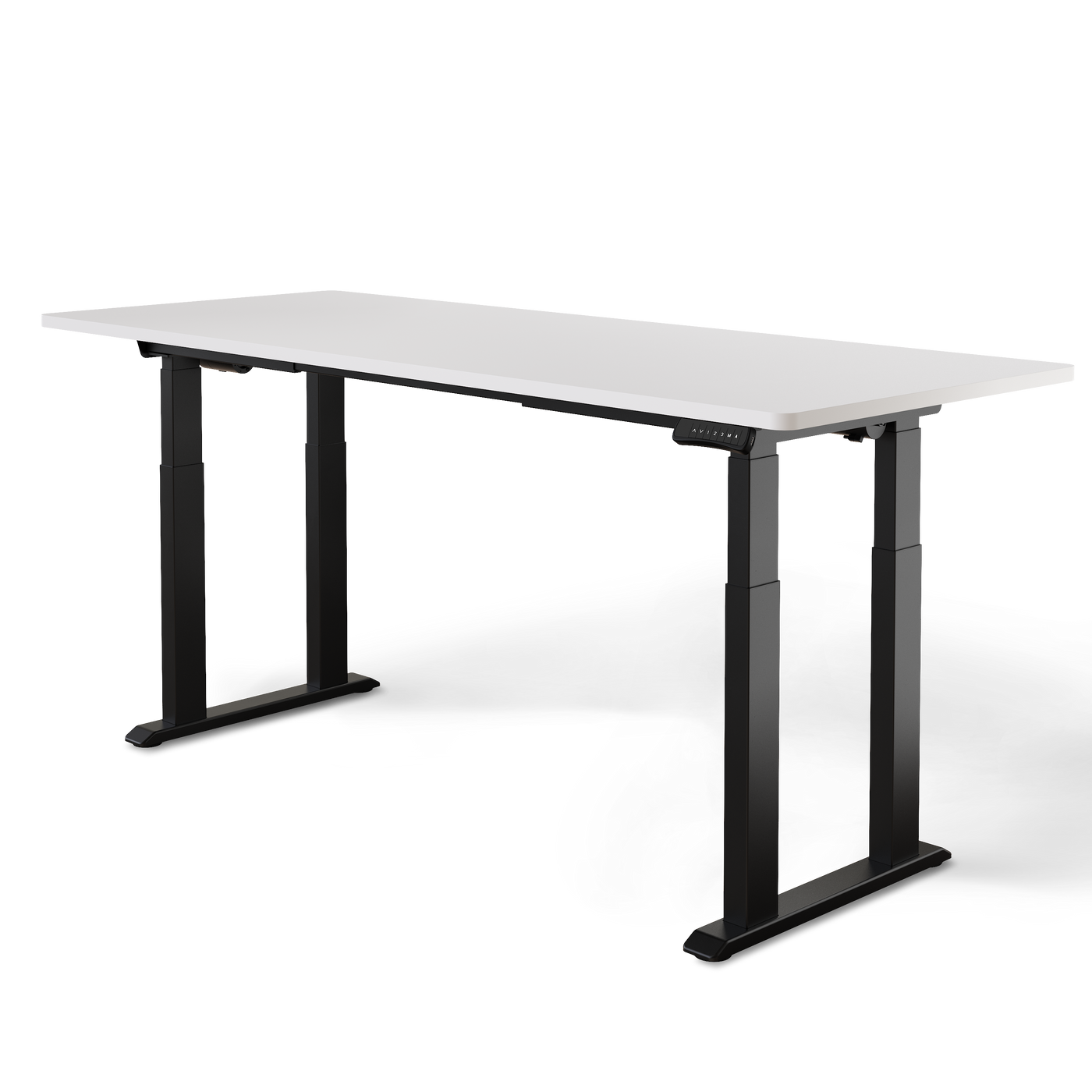 DESKSPACE Titan elektrisch höhenverstellbarer Schreibtisch mit 4 stabilen Beinen, Dual-Motor-Antrieb, 200 kg Tragkraft, Memory-Steuerung und modernem Design