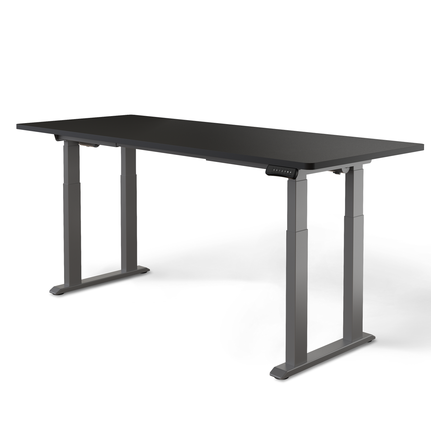 DESKSPACE Titan elektrisch höhenverstellbarer Schreibtisch mit 4 stabilen Beinen, Dual-Motor-Antrieb, 200 kg Tragkraft, Memory-Steuerung und modernem Design
