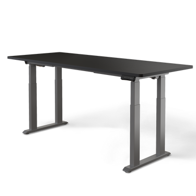 DESKSPACE Titan elektrisch höhenverstellbarer Schreibtisch mit 4 stabilen Beinen, Dual-Motor-Antrieb, 200 kg Tragkraft, Memory-Steuerung und modernem Design