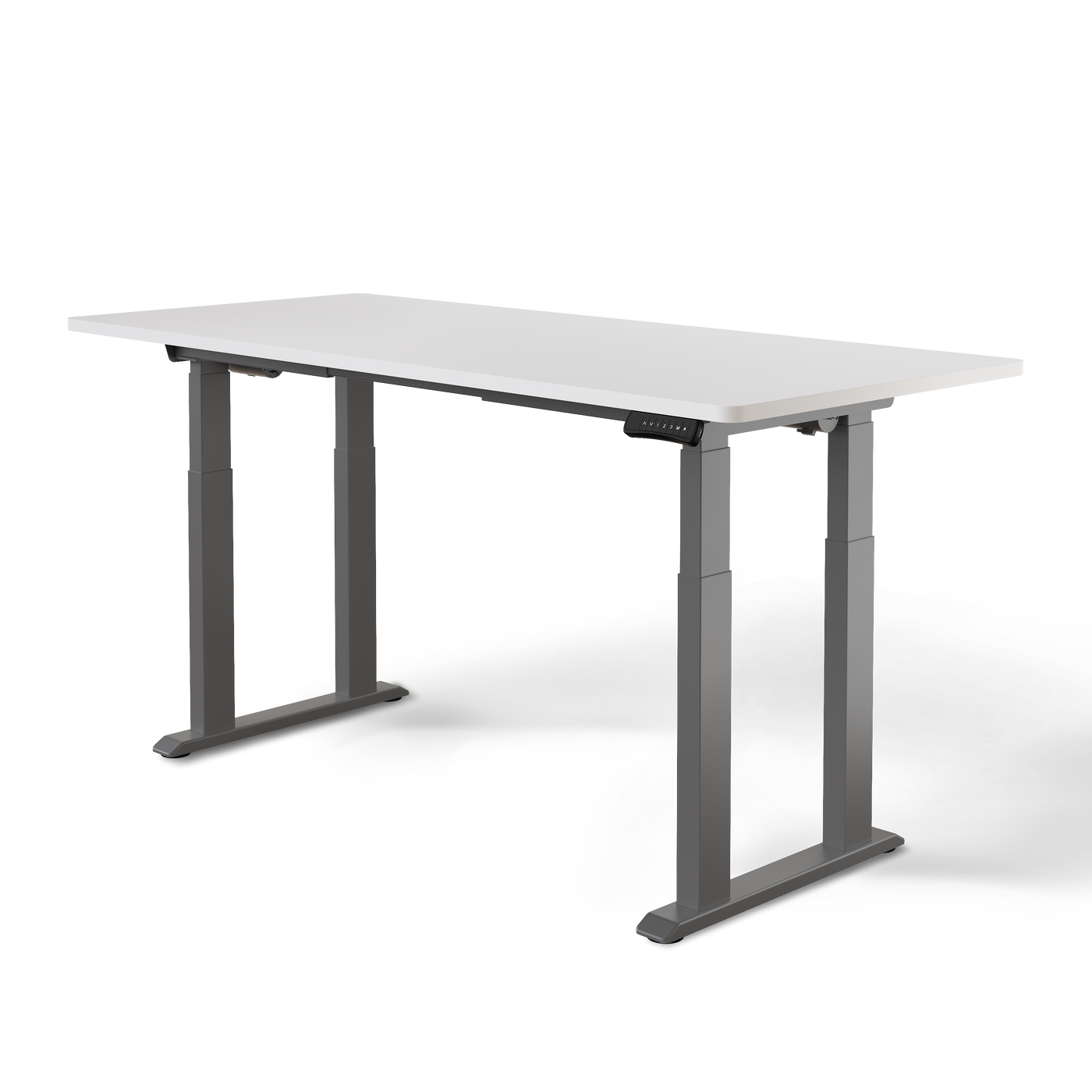 DESKSPACE Titan elektrisch höhenverstellbarer Schreibtisch mit 4 stabilen Beinen, Dual-Motor-Antrieb, 200 kg Tragkraft, Memory-Steuerung und modernem Design
