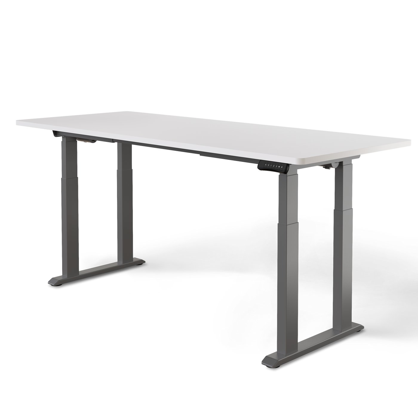 DESKSPACE Titan elektrisch höhenverstellbarer Schreibtisch mit 4 stabilen Beinen, Dual-Motor-Antrieb, 200 kg Tragkraft, Memory-Steuerung und modernem Design