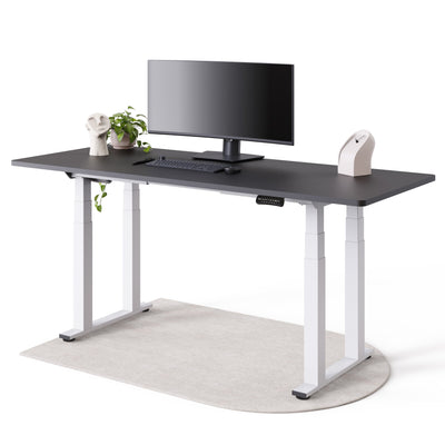 DESKSPACE Titan elektrisch höhenverstellbarer Schreibtisch mit 4 stabilen Beinen, Dual-Motor-Antrieb, 200 kg Tragkraft, Memory-Steuerung und modernem Design
