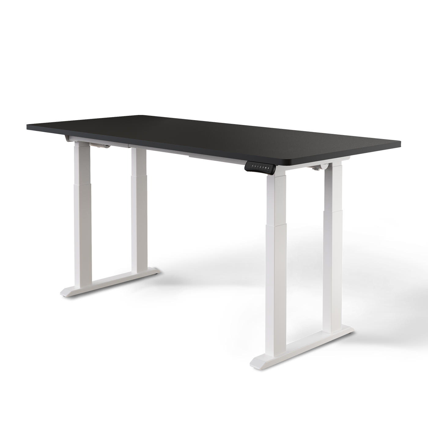 DESKSPACE Titan elektrisch höhenverstellbarer Schreibtisch mit 4 stabilen Beinen, Dual-Motor-Antrieb, 200 kg Tragkraft, Memory-Steuerung und modernem Design