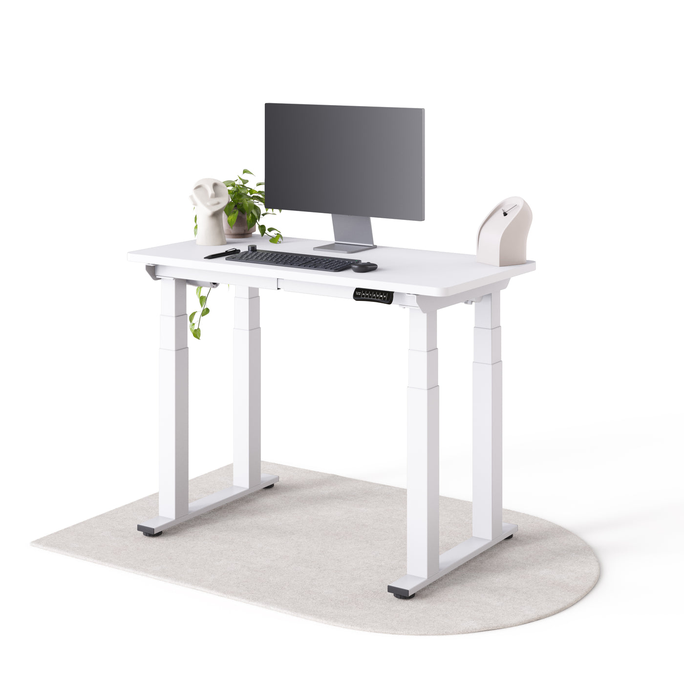 DESKSPACE Titan elektrisch höhenverstellbarer Schreibtisch mit 4 stabilen Beinen, Dual-Motor-Antrieb, 200 kg Tragkraft, Memory-Steuerung und modernem Design