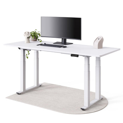 DESKSPACE Titan elektrisch höhenverstellbarer Schreibtisch mit 4 stabilen Beinen, Dual-Motor-Antrieb, 200 kg Tragkraft, Memory-Steuerung und modernem Design