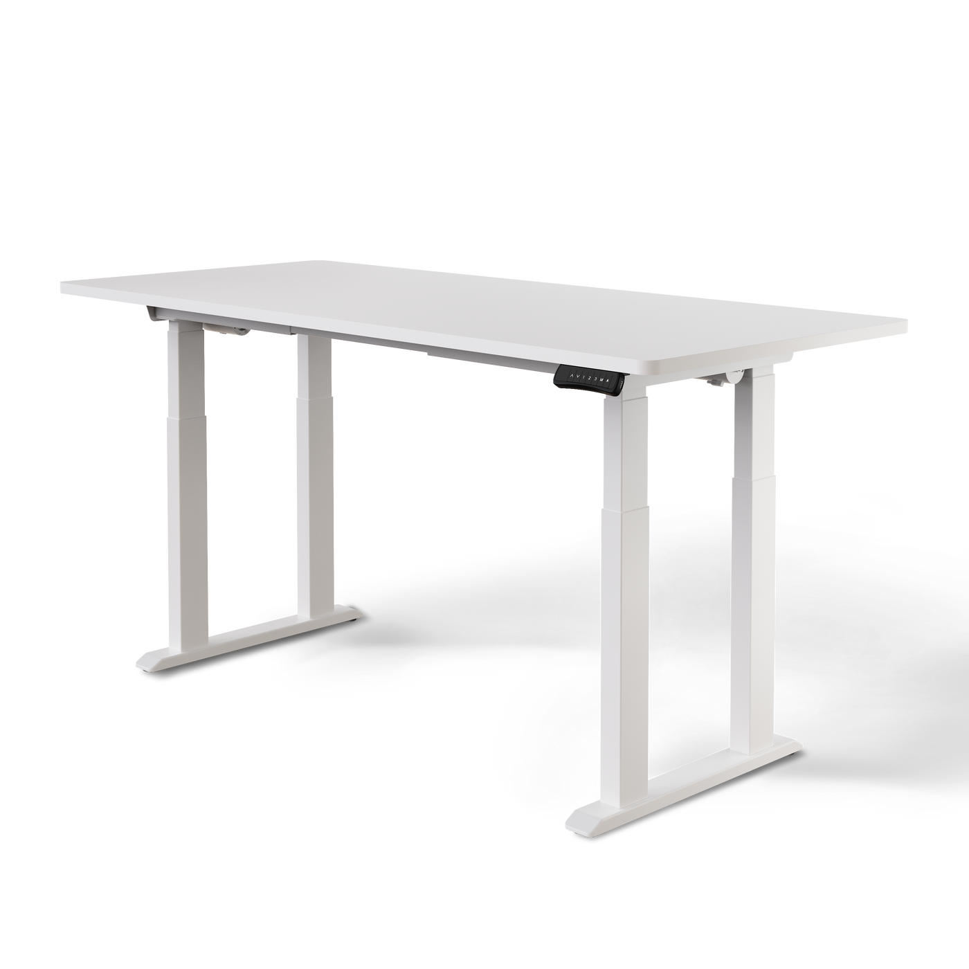 DESKSPACE Titan elektrisch höhenverstellbarer Schreibtisch mit 4 stabilen Beinen, Dual-Motor-Antrieb, 200 kg Tragkraft, Memory-Steuerung und modernem Design
