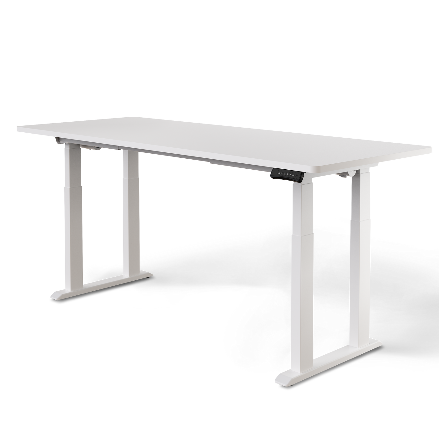 DESKSPACE Titan elektrisch höhenverstellbarer Schreibtisch mit 4 stabilen Beinen, Dual-Motor-Antrieb, 200 kg Tragkraft, Memory-Steuerung und modernem Design