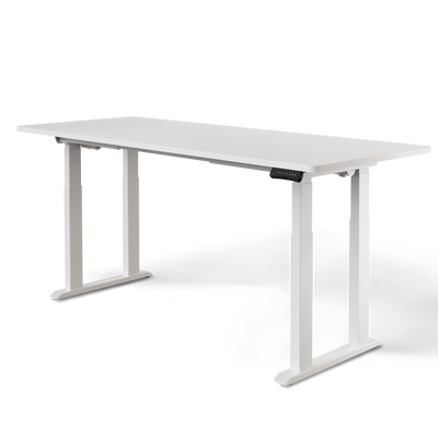 DESKSPACE Titan elektrisch höhenverstellbarer Schreibtisch mit 4 stabilen Beinen, Dual-Motor-Antrieb, 200 kg Tragkraft, Memory-Steuerung und modernem Design