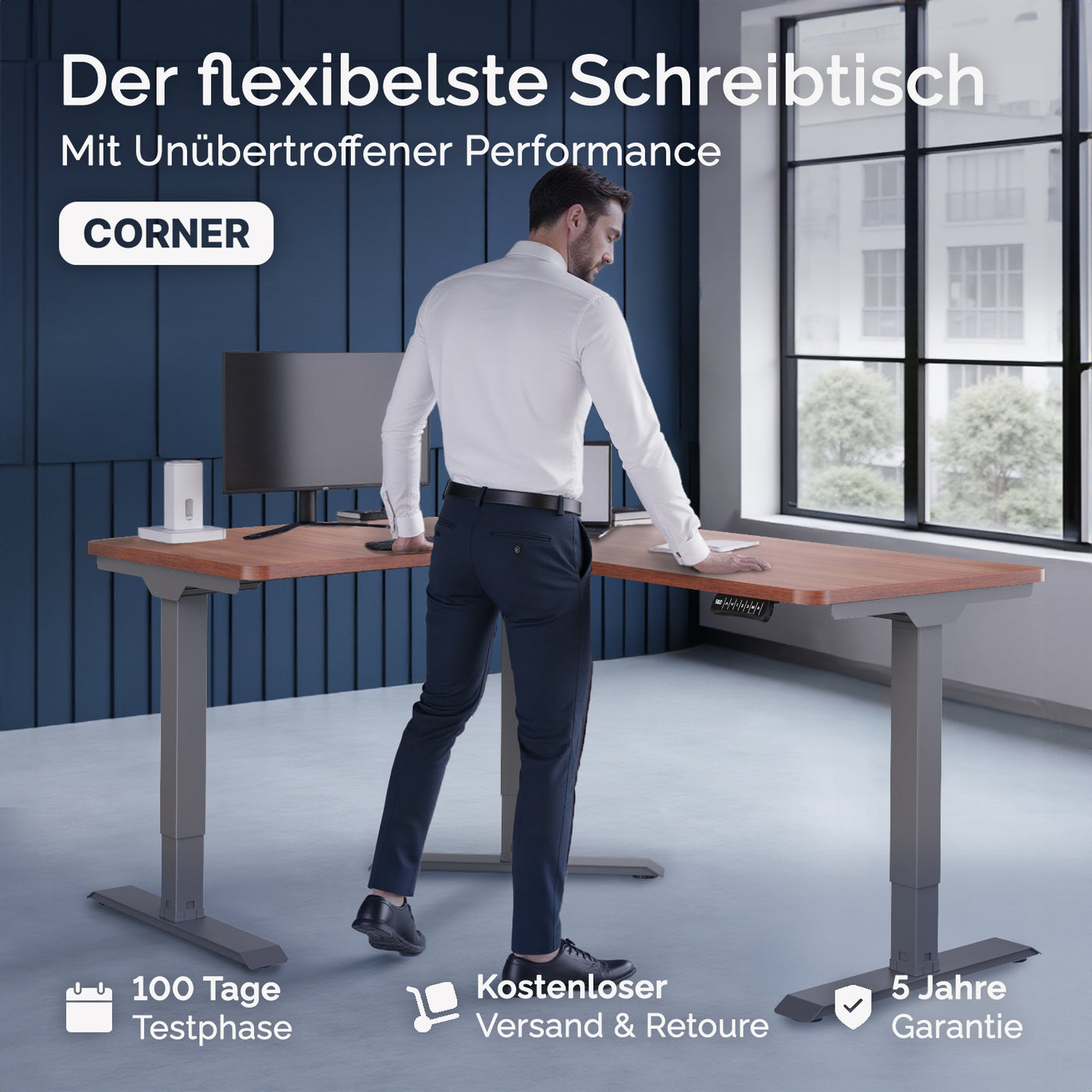 deskspace-corner-hohenverstellbarer-schreibtisch-mahagoni-tischplatte-grau-gestell