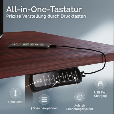 DESQUP PRO PLUS | Electrically height-adjustable desk 