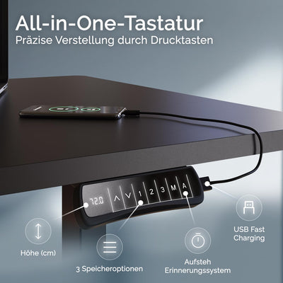 DESQUP PRO PLUS | Electrically height-adjustable desk 