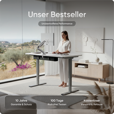 Elektrisch höhenverstellbarer DESKSPACE Pro Plus ergonomischer Stehschreibtisch