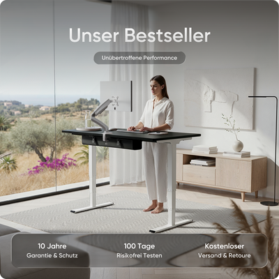 Elektrisch höhenverstellbarer DESKSPACE Pro Plus ergonomischer Stehschreibtisch