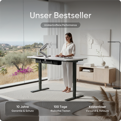 Elektrisch höhenverstellbarer DESKSPACE Pro Plus ergonomischer Stehschreibtisch