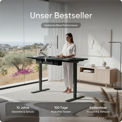 Elektrisch höhenverstellbarer DESKSPACE Pro Plus ergonomischer Stehschreibtisch