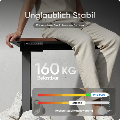 Elektrisch höhenverstellbarer DESKSPACE Pro Plus ergonomischer Stehschreibtisch