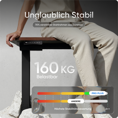 Elektrisch höhenverstellbarer DESKSPACE Pro Plus ergonomischer Stehschreibtisch
