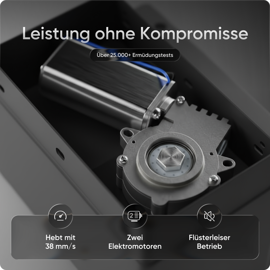 Elektrisch höhenverstellbarer DESKSPACE Pro Plus ergonomischer Stehschreibtisch