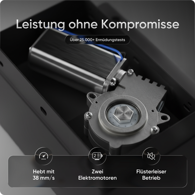 Elektrisch höhenverstellbarer DESKSPACE Pro Plus ergonomischer Stehschreibtisch