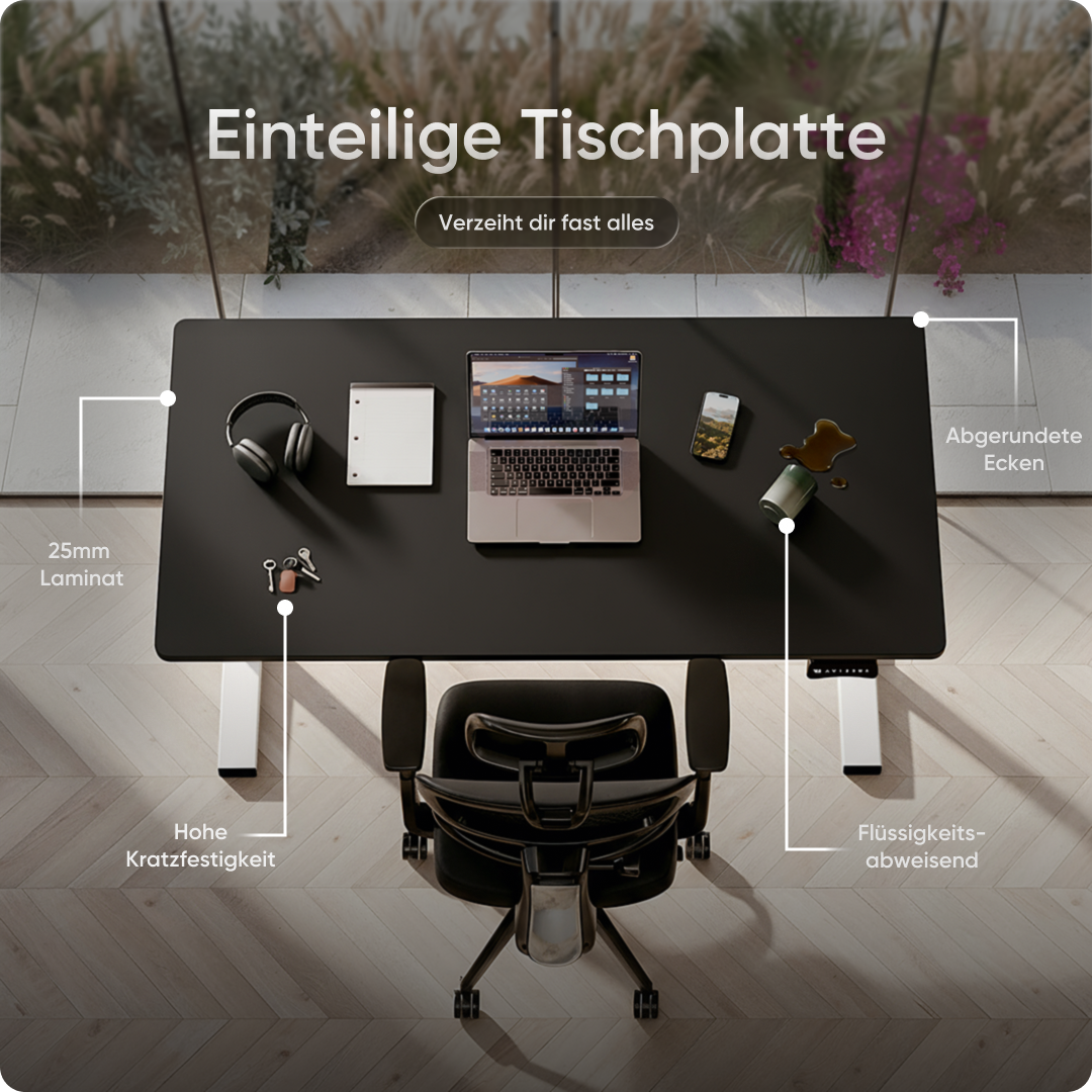 Elektrisch höhenverstellbarer DESKSPACE Pro Plus ergonomischer Stehschreibtisch