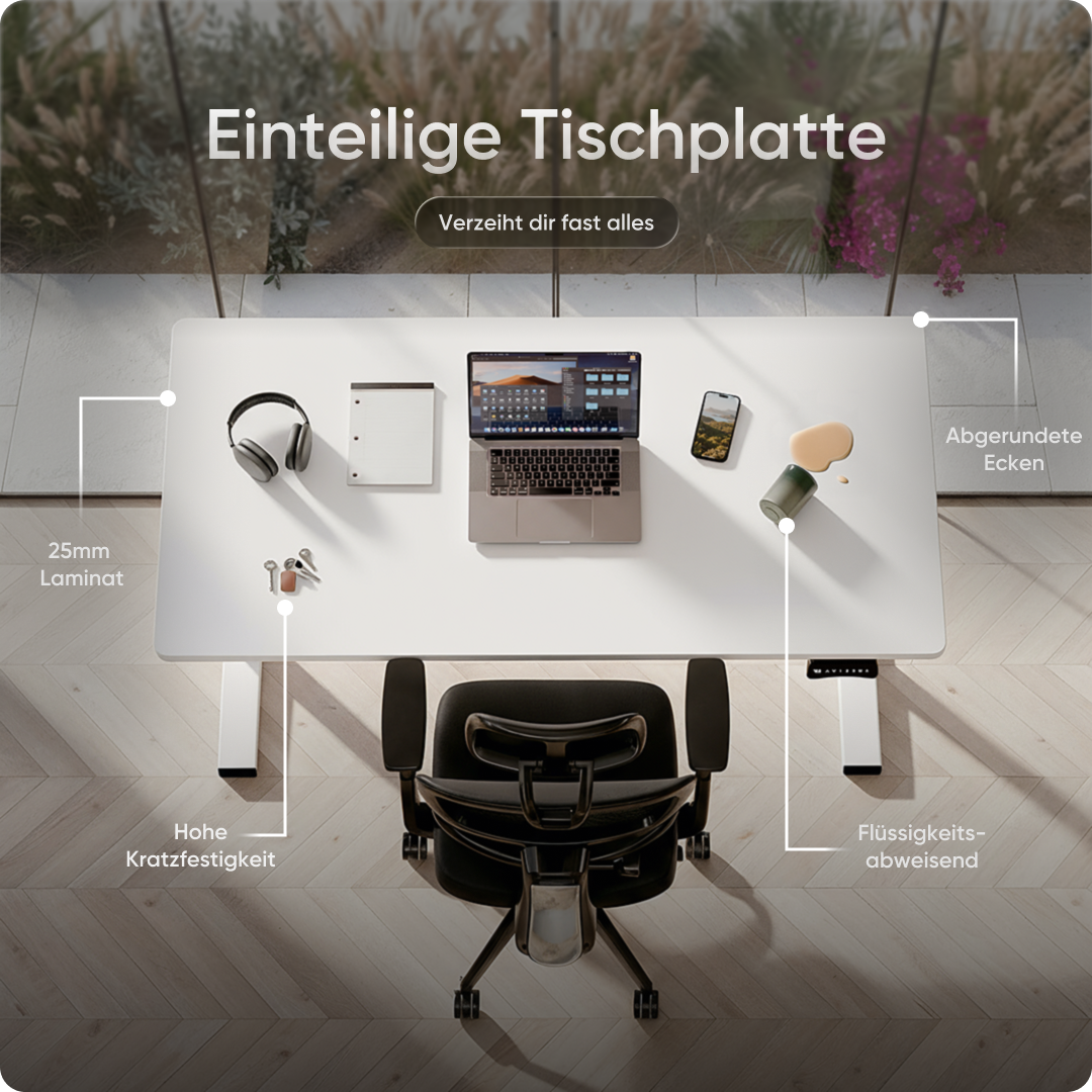 Elektrisch höhenverstellbarer DESKSPACE Pro Plus ergonomischer Stehschreibtisch