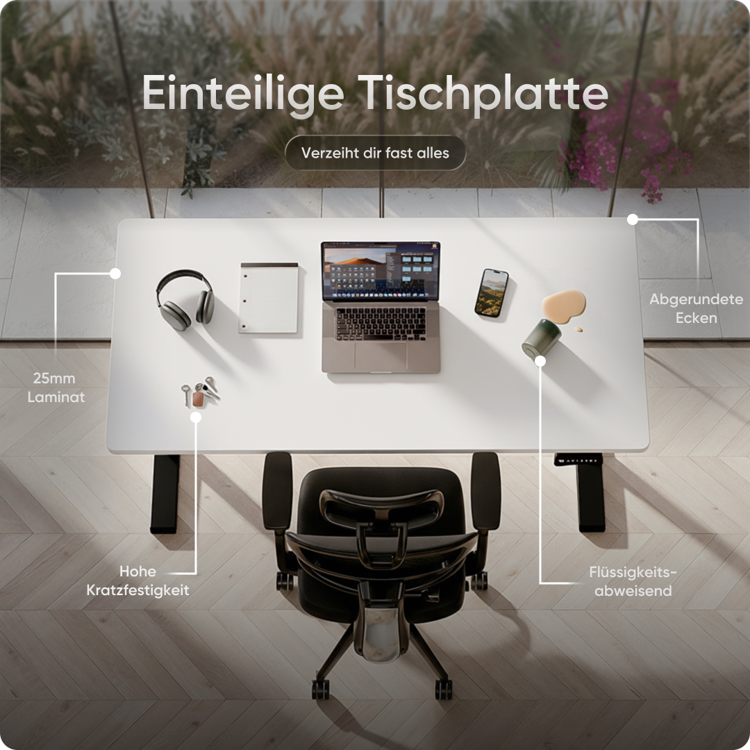 Elektrisch höhenverstellbarer DESKSPACE Pro Plus ergonomischer Stehschreibtisch