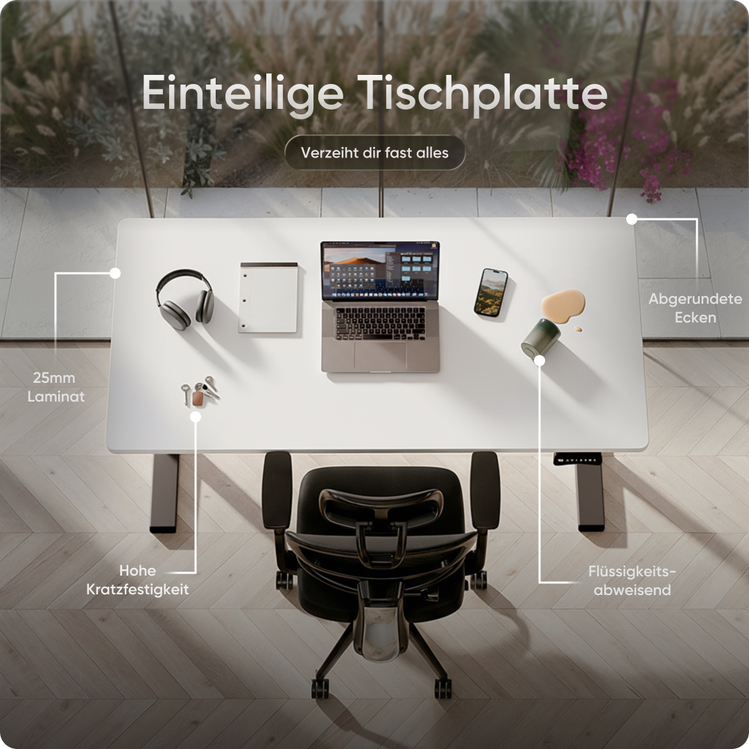 Elektrisch höhenverstellbarer DESKSPACE Pro Plus ergonomischer Stehschreibtisch