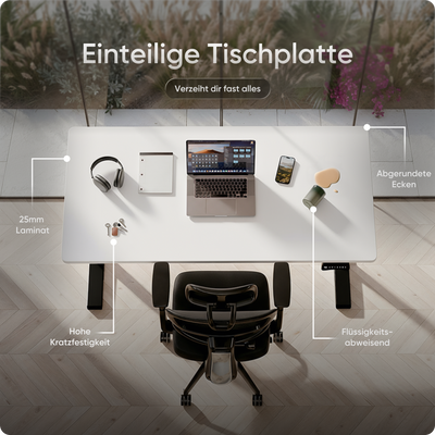 Elektrisch höhenverstellbarer DESKSPACE Pro Plus ergonomischer Stehschreibtisch