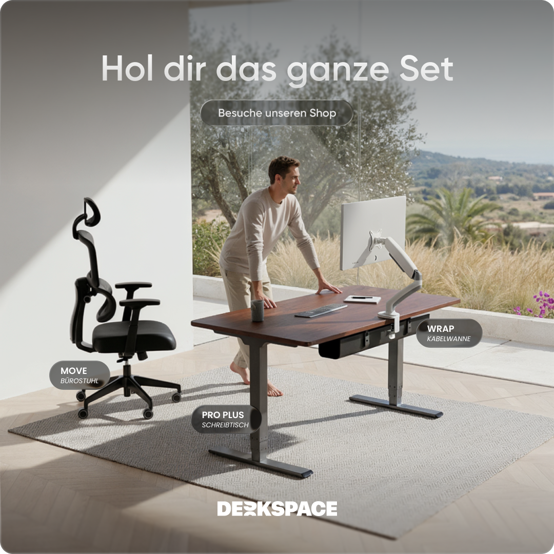 Elektrisch höhenverstellbarer DESKSPACE Pro Plus ergonomischer Stehschreibtisch