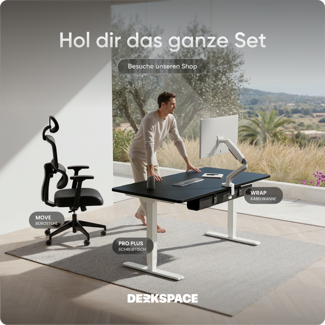 Elektrisch höhenverstellbarer DESKSPACE Pro Plus ergonomischer Stehschreibtisch