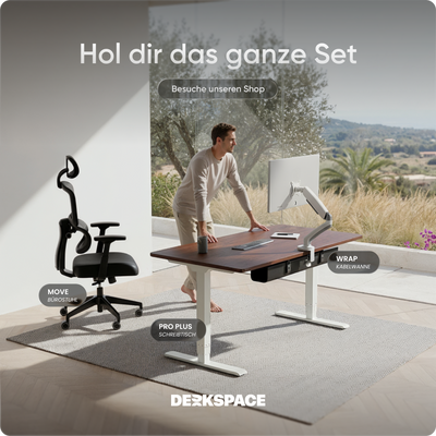 Elektrisch höhenverstellbarer DESKSPACE Pro Plus ergonomischer Stehschreibtisch