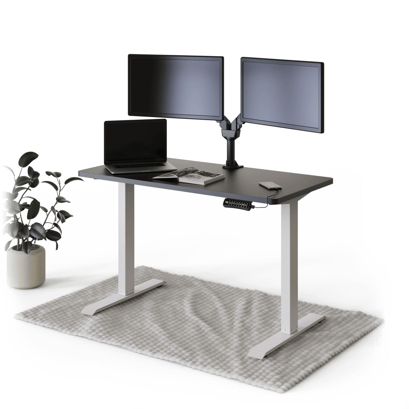 deskspace-pro-hohenverstellbarer-schreibtisch-schwarz-tischplatte-weiß-gestell-120x60