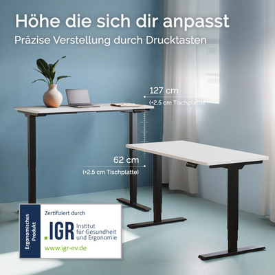 DESQUP PRO PLUS | Electrically height-adjustable desk 