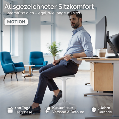 DESQUP MOTION | Ergonomic sitting &amp; standing stool 