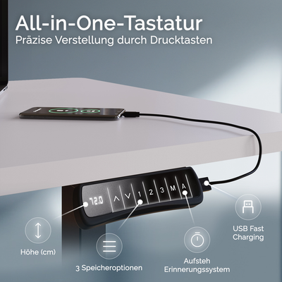 DESQUP PRO PLUS | Electrically height-adjustable desk 