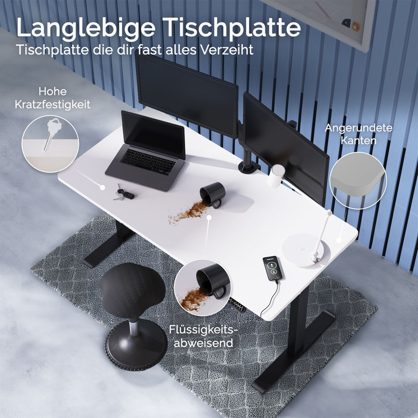 DESQUP PRO PLUS | Electrically height-adjustable desk 