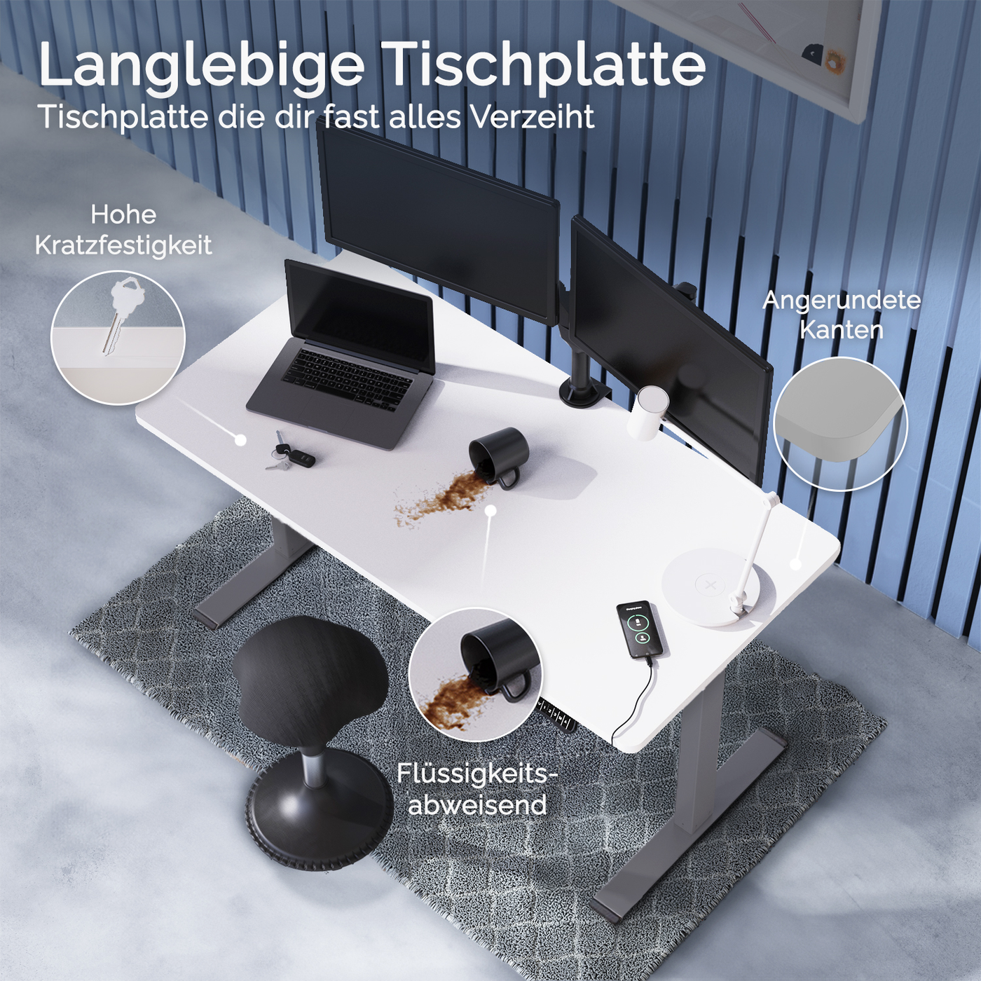 DESQUP PRO PLUS | Electrically height-adjustable desk 
