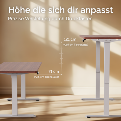 deskspace-pro-hohenverstellbarer-schreibtisch-mahagoni-tischplatte-weiß-gestell-160x80