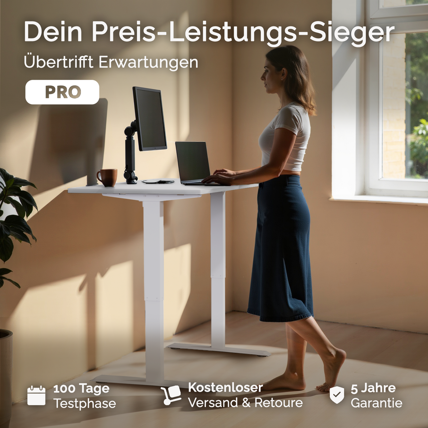 DESQUP PRO | Electrically height-adjustable desk 