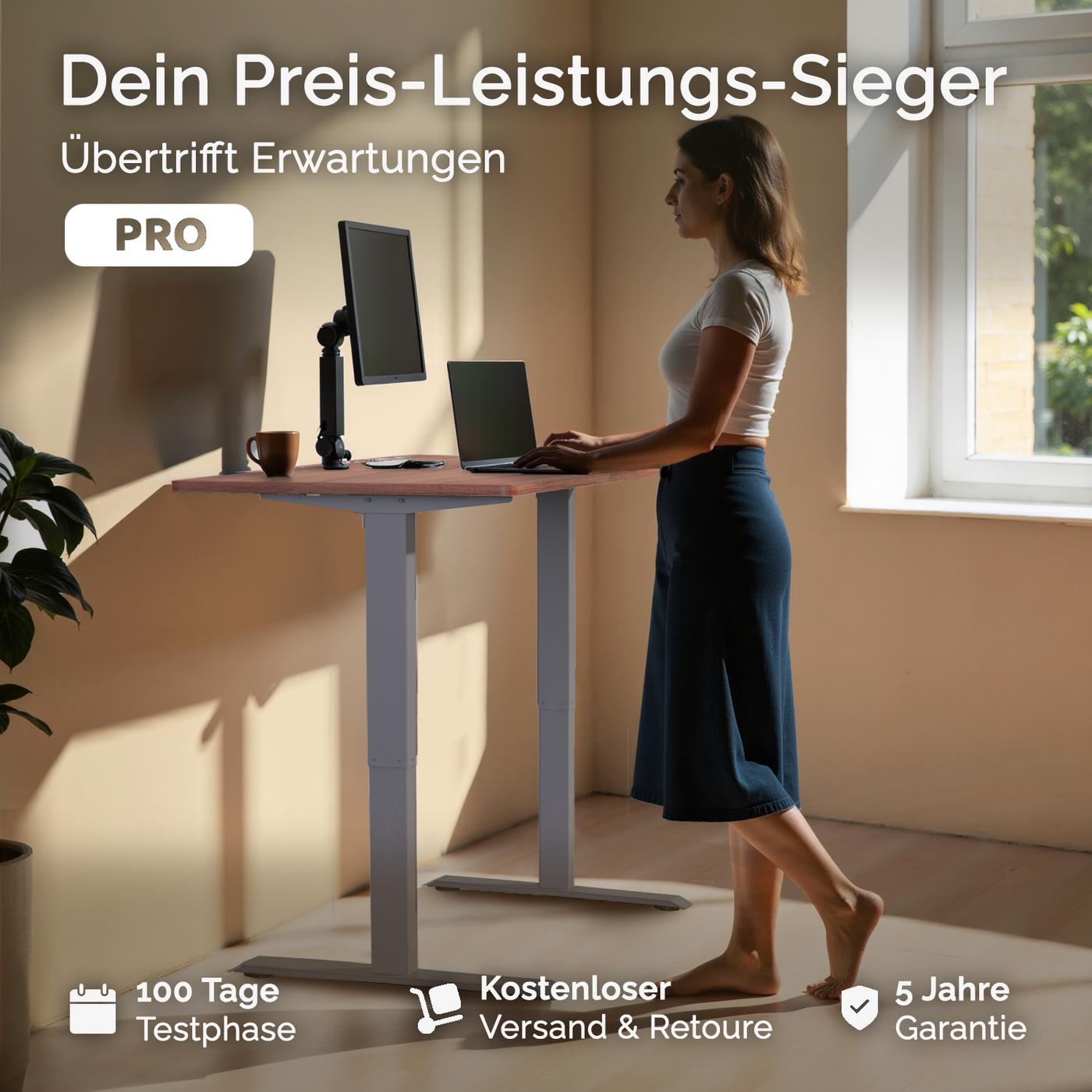 DESQUP PRO | Electrically height-adjustable desk 