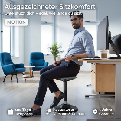 DESQUP MOTION | Ergonomic sitting &amp; standing stool 