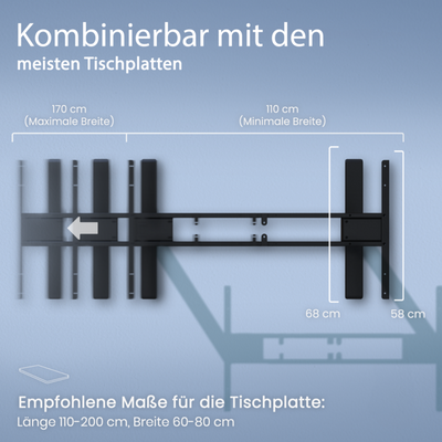 DESQUP PRO PLUS | Electrically height-adjustable desk 