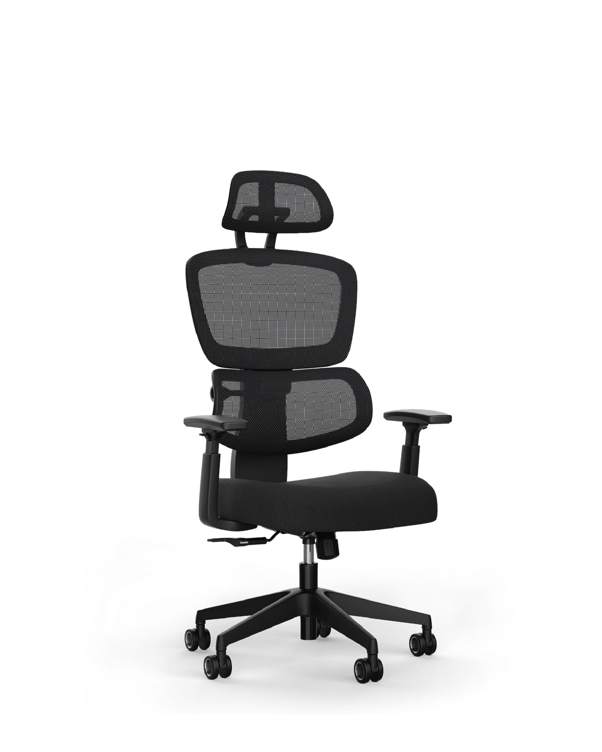 DESKSPACE Bürostuhl Move Ergonomischer Bürostuhl 3-stufige Neigung Schreibtischstuhl 150kg, Intelligente Lordosenstütze zur automatischen Rückenunterstützung