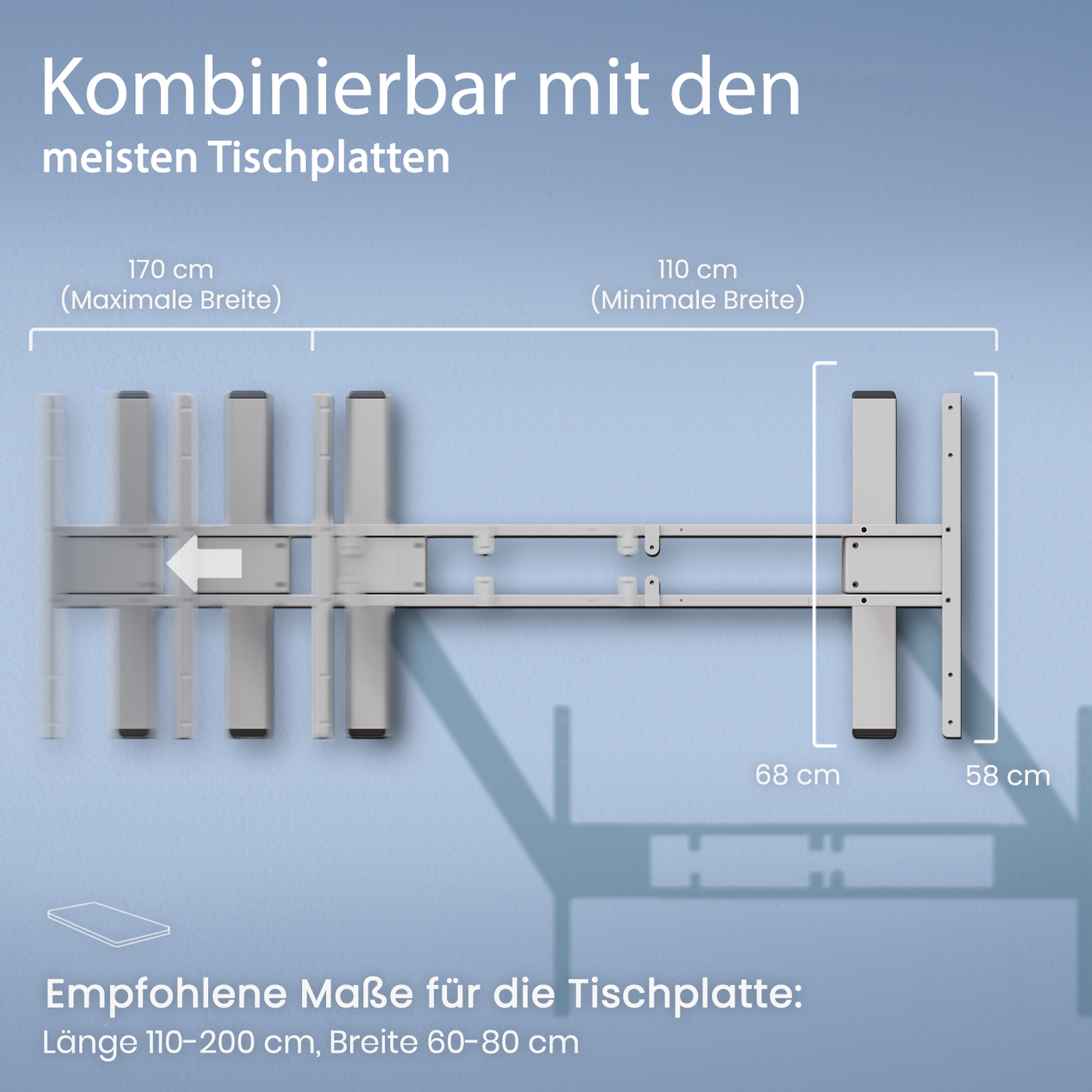 DESQUP PRO PLUS | Electrically height-adjustable desk 